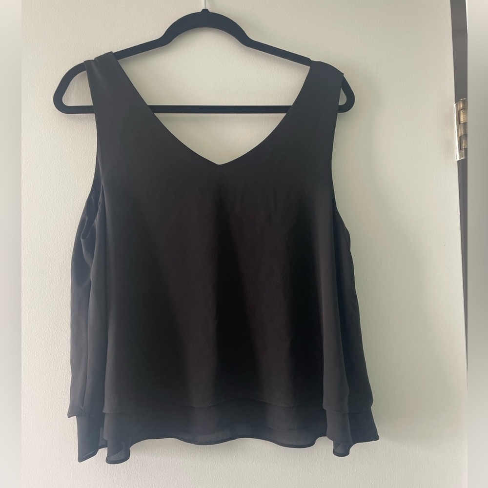 Bar III Black V-Neck Tank Top